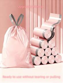 50 Pink Garbage Bags, Sturdy And Lightweight Disposable Kitchen Trash Bags Made From Durable Plastic, Suitable For Kitchens, Bathrooms, Home, And Household Items. Also Ideal For Home Christmas Decorations, Holiday Gifts,Non Tear Garbage Bag - Pink - View 7