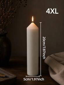 1pc Vintage White Textured Pointed Aromatherapy Candle, 1.97 Inch Diameter (S-4XL Size), Suitable For Home Decor, Photography Props, Desktop Ornament, Gift Idea, Women's Gift, Halloween Decoration - Multiple Styles - View 11