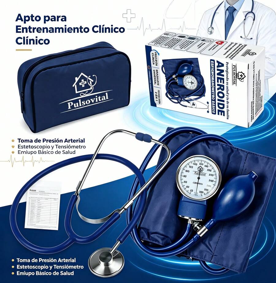 Pulsovital Stethoscopes - Dark Blue - View 1