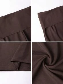 Women's Spring/Summer High Waist Yoga Casual Soft Elastic Sports Pants - Brown - View 11