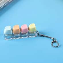 4-Key Mechanical Keyboard Fidget Keychain With Clicky Switch Buttons And Adhesive Keycaps, Finger Clicker Stress Relief Desktop Toy, Suitable For Gamers, Office Workers, Teens 14+ And Adults, Halloween/Christmas/Stocking Stuffer (Random Color) - Multicolor - View 3