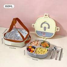 304 Stainless Steel Bento Box Adult, Cute Bento Box For School Student, Portable Stainless Steel Lunch Box With Handle And Cutlery, Leak-Proof Metal Lunch Box, Microwavable Small Lunch Containers With Lids, Japanese Bento Box - Multicolor - View 24