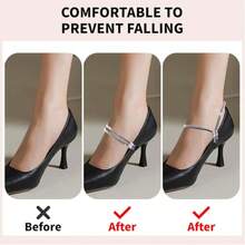 Shoe Straps For Heels,Heel Straps For High Heels,Shoe Straps For Loose Shoes,Suitable For Fixing Loose High Heels Elastic High Heels(3 Pairs) - Multicolor - View 6