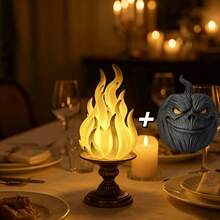 2pcs, Halloween Candle Holder + Pumpkin Head. Desktop Decoration, Candles Not Included. Suitable For Holiday And Home Gathering Decoration/Holiday Ornaments/Decorative Arts. Also A Great Gift For Others, Suitable For Christmas, Halloween And Other Occasions - Multicolor - View 1