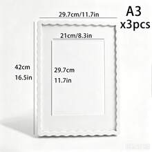 Mosearon 3pcs/1pc Wavy 30x40cm Photo Frame, 12x16in Certificate Frame, A4 Poster Frame, A4 Art Frame, Acrylic Transparent Panel, Suitable For Living Room, Bedroom, Office, Gallery Wall Decor - 1515 Wavy - View 40