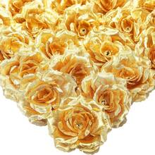 10 Artificial Roses, Wedding Decorations, Artificial Plants, Home, Restaurant, Kitchen Decorations, Holiday Party Accessories, Outdoor Garden Decorations, Christmas Decorations, Winter Decorations, Back-To-School Season. - Gold - View 6
