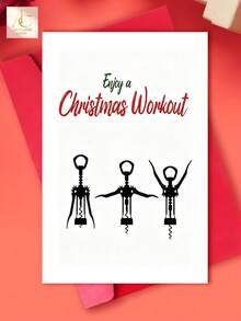 1pc Humorous Christmas Card Birthday Card Christmas Card With Bottle Opener Design - Perfect For Family, Friends And Colleagues Christmas Gift - One Size Fits All - View 2