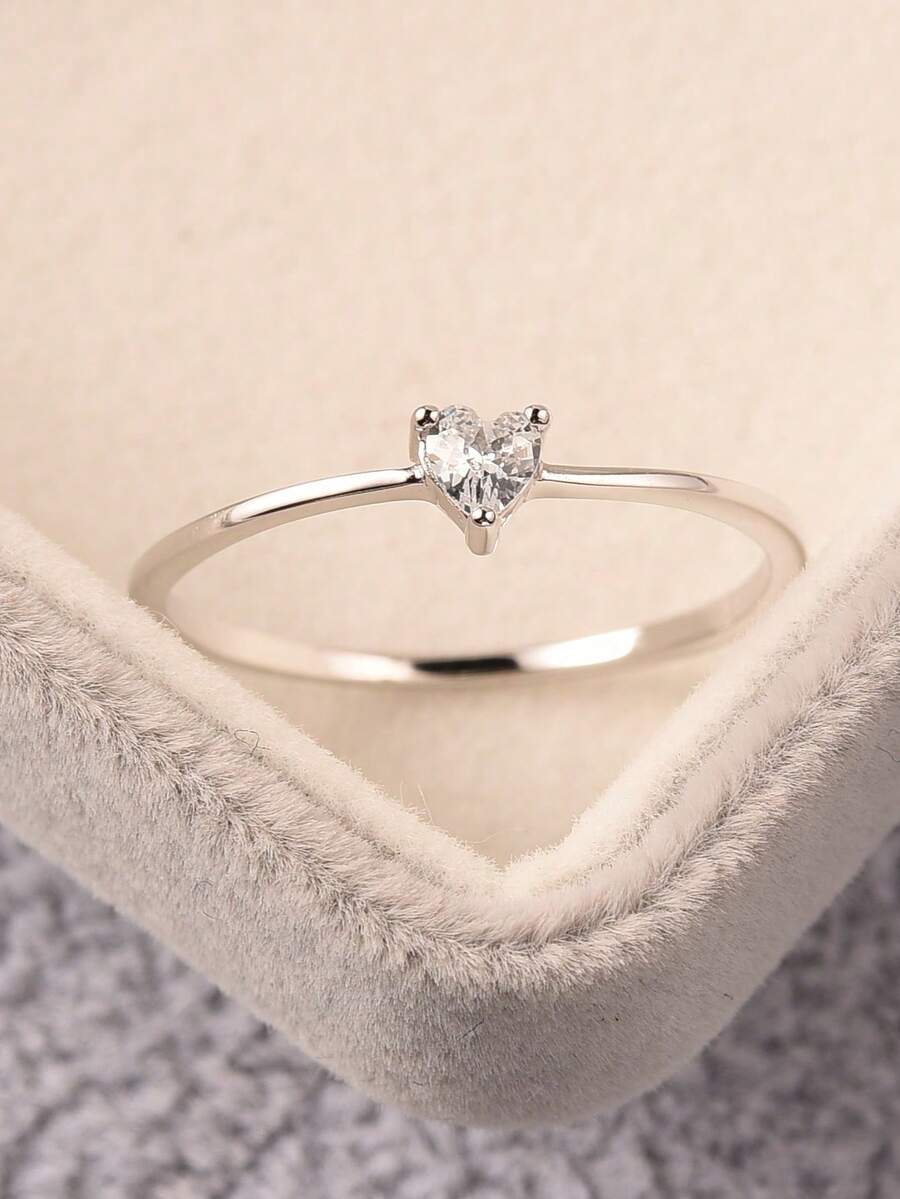 ESBERRY 1pc Eternal Ring, Luxurious Exquisite Women's Jewelry Gift - Silver - View 1