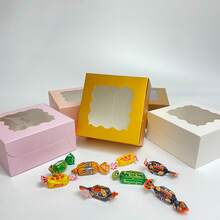 5pcs 4-Inch Basque Cheesecake Boxes For Wedding Season, Birthday White Cardboard Cupcake Boxes 15.2*15.2*7.7cm Paper Packaging Boxes For Daily Pastry, Ins Minimalist Muffin Boxes For Baking Packaging, Suitable For Cookies, Candies, Chocolates, Donuts, Halloween, Christmas Candy And Dessert Cake Boxes - Paper - View 8