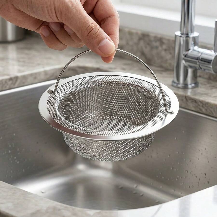 1pc Kitchen Sink Strainer, Iron Sink Drain Filter, Kitchen Accessory, Food Debris Collector, Suitable For Most Sink Drains, Kitchen Sink Basket Strainer, Iron Sink Filter, Valentine's Day, Wedding, Birthday, Kitchen, Kitchen Accessory