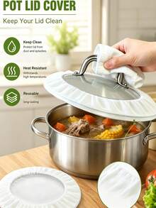 Slouchy Person Waterproof Splash Guard, Multi-Functional Kitchen Stretchable Splash Guard, Effectively Reduces Steam Impact On Food, Large Capacity Design Stretchable Up To 44CM, Suitable For Various Pot Lids, Pot Lid Not Included - Multicolor - View 2