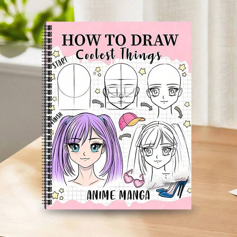 1pc, Suitable For Beginners And Novices Sketching Drawing Book, From Copying To Self-Adaptive Drawing, Lines, Shading, Spiral Binding (Pencil Not Included) - Single Piece - View 1