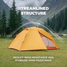 Naturehike 2-Person Hiking Tent, Lightweight Quick Setup, 210T Polyester Waterproof & Tear-Resistant, Suitable For Three Seasons - Multicolor - View 4