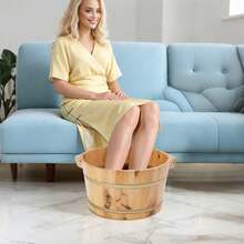 For Foot Bath Wooden Foot Soak Basin Foot Bath Bucket Bucket - Multicolor - View 3