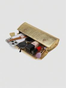 1pc PU Handbag, Multifunctional Shoulder Bag, Crossbody Bag, Women's Bag Suitable For Daily Fashion Matching And Travel, Ideal Choice For Valentine's Day, Comfortable And Fashionable, Fashionable Handbag, Personalized Gift Choice, 2025 Accessories, Fashion Style Suitable For All Occasions, Affordable Luxury, Rebel Party Bag, Perfect For Parties, Weddings, Balls, Dinners/Banquets, Elegant Women's Bag - Gold - View 7