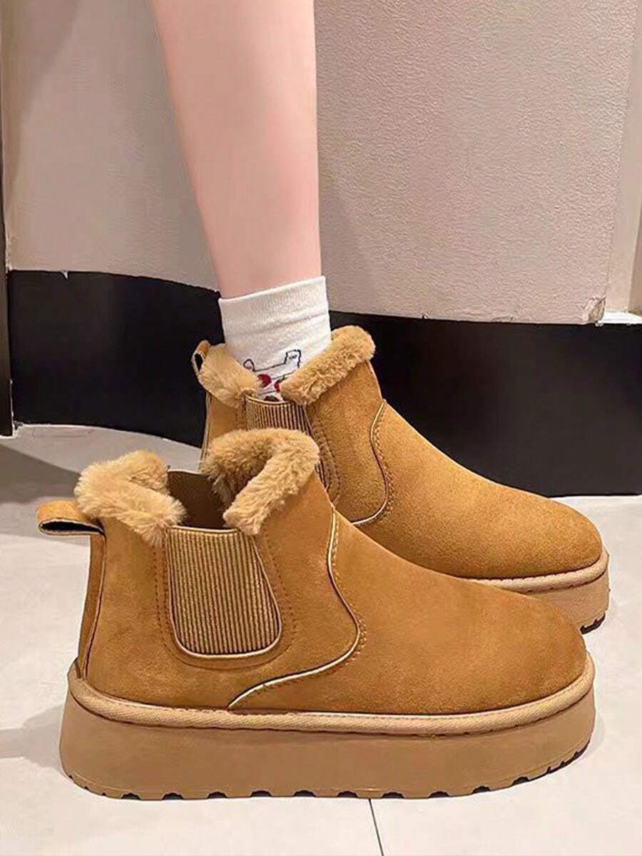Women Snow Boots - Camel - View 1