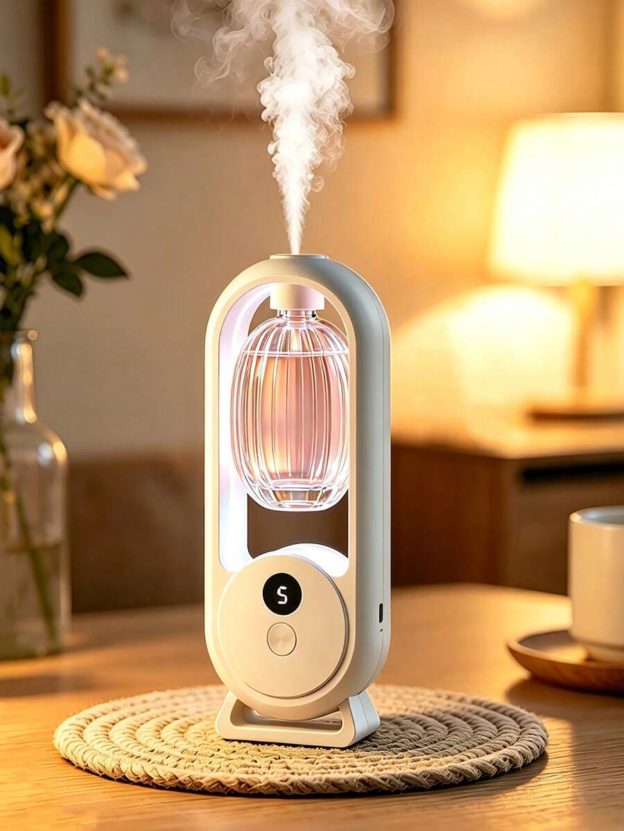 1 buah Diffuser Aromaterapi Minimalis Putih, Dapat Dipasang di Dinding & Diffuser Ultrasonik 2-in-1 di Meja dengan Lampu Malam LED 7 Warna, 5 Mode Operasi, 6 Pilihan Minyak Esensial, Bertenaga USB, Dapat Diisi Ulang, Cocok untuk Ruang Rumah yang Luas, Kantor, Kamar Tidur, Kamar Mandi, Asrama Mahasiswa, Hotel, Ruang Hewan Peliharaan - Putih - View 1