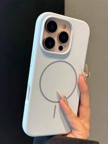 奢華螢光液態矽膠手機殼，適用於 iPhone 18 Pro Max 17 Air 16 15 14 13 12 17 Pro Max Plus，磁吸軟殼 - 淺藍色 - 查看 7