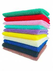 1pc African Mesh Exfoliating Bath Set, Dual-Sided Design For Gentle Or Rough Exfoliation, Effectively Removes Dead Skin, Back Bath Glove, Made Of High-Quality Mesh Material, Practical Hanging Rope Design, Includes Bath Towel And Exfoliating Bath Ball, Keeps Skin Smooth, Suitable For Daily Use - Multicolor - View 5