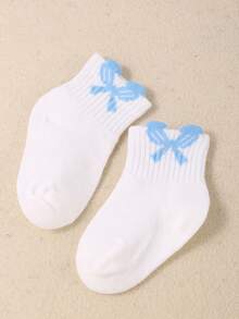 24/12/6 Pairs Multi-Style Girls Toddler Sweet 3D Bow Ribbed Mid-Calf Socks, Soft Breathable Baby Set, Baby Mid-Calf Socks, Girls Toddler Socks, Infant Socks, Newborn Toddler Socks, Solid Color, Macaron Color Palette, Cute Style, Sweet Style, Modern Academic Style, Barefoot Walking Socks, Daily Wear Back To School Season Gift, 0-36 Months, Baby Supplies, Girls Socks - Multicolor - View 6