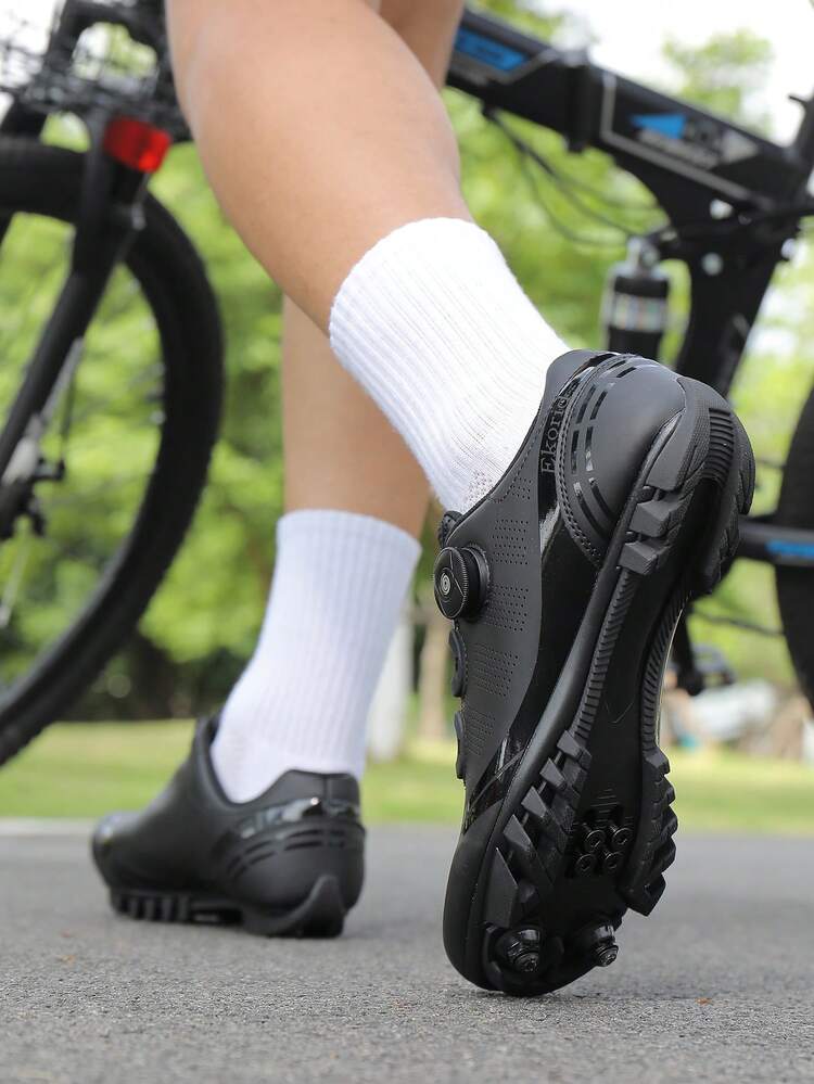 Unisex MTB Mountain Road Bike Lock Shoes Breathable Non-Slip Wear-Resistant Pedal Bicycle Outdoor Competitive Bicycle Equipment - All Black - View 3
