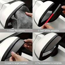 2pcs Car Side Mirror Rain Visor, Car Side Mirror Rain Guard, Waterproof Car Side Mirror Rain Cover, Universal Fit For Sedan, Truck And SUV - Rain Visor - View 9