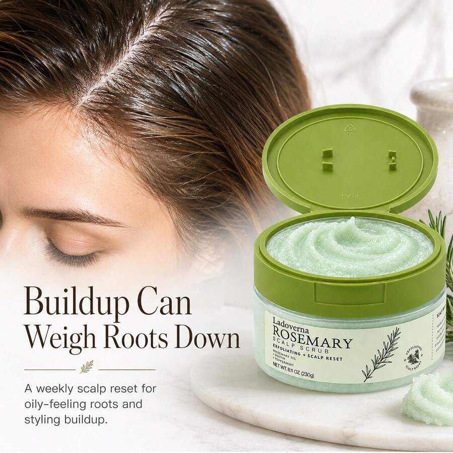 Ladoverna 1 Jar Rosemary Scent Scalp Scrub Deep Cleansing Exfoliating For Daily Scalp Care - ROSEMARY - View 1