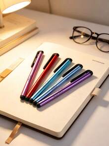 Customized Text Logo Aluminum Alloy Stylus Pen For Phone, Tablet, Touchscreen, 7.0 Capacitive Stylus Pen With Silicone Tip, Universal Touchscreen Stylus Pen For Couples, Spouses, Colleagues, Friends, Elders, Students, Classmates, Mentors - Multicolor - View 3