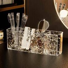 Eyelash Extension Tool Storage Box Makeup Brush Holder Transparent Acrylic Vanity Lipstick Eyebrow Pencil Eyeshadow Desktop Cosmetic Mirror Cabinet Organizer - Multicolor - View 4
