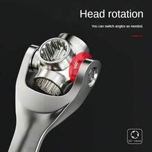 1pc Socket Wrench And Screwdriver Set, Multi-Function Rotating Wrench With 360° Flexible "Dog Bone" Wrench, Suitable For Bolts And Nuts, Ideal Tool For Home And Car Repair, Compact And Portable - A - View 8