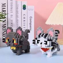 1000片/333片/334片 中式花園貓咪積木 成人減壓拼圖 可愛 Hakimi 短貓狗裝飾品 -聖誕禮物 - 彩色 - 查看 10