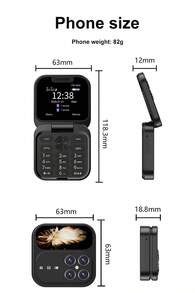 SERVO I18 Mini Flip Phone Layar 1,77 Inci Dual SIM Radio FM Magic Blacklist 2G GSM Baterai 1000mAh Ponsel Lipat - Hitam - View 11