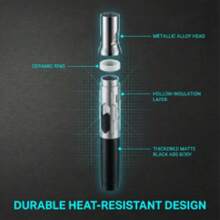 2Pcs Multi Functional Jet Flame Torch Lighter 360°  Ignition Adjustable Flame Heat Resistant Refillable Lighter For Cigars Moxibustion Charcoal Outdoor Home Commercial Use - YB700 - View 10
