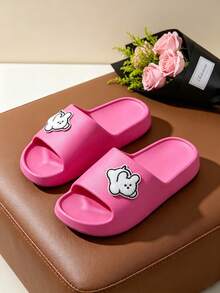 Women's Cute Cartoon Dog Slides, Soft EVA Slippers, Dual-Purpose Footwear For Indoor, Outdoor, Bathroom And Home Use - Hot Pink - View 6
