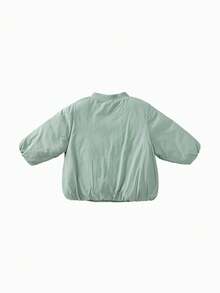 mini bala Unisex Infant Baby Girl Padded Jacket Thick Fluffy Soft Loose Going‑Out Coat For Autumn Winter - Earthy Green - View 5