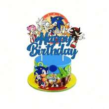 Cartoon Cupcake Toppers, Anime Periphery Party Cake Toppers, Anime Figure Hedgehog Image For Birthday Party Decrotaions - View 7