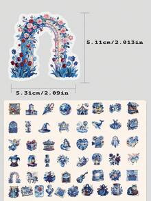 50pcs Fun And Creative PET Multi-Purpose Stickers-Decorative Stickers Perfect For Office Chairs, Laptops, Planners, And Suitcases. Ideal For Party Gifts, Rewards, And Holiday Gifts. - Multicolor - View 3