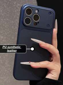 Luxury PU Leather Phone Case Compatible With 17 Pro Max 15/14/13/17/12/11 Shockproof Protective Cover Gift Suitable - Blue - View 2