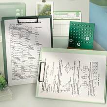 1pc A4 Loose-Leaf Storage Clipboard, Multi-Functional Loose-Leaf Folder, Vertical Writing Pad, Durable Paper Classification Clip, Suitable For Students Organizing Test Papers, Office Meeting Notes, Back To School Season, Christmas, Thanksgiving Stationery Storage Supplies - Single Piece - View 8