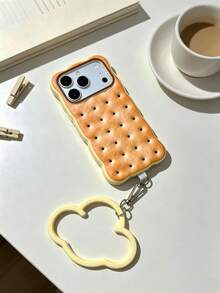 Casing Ponsel Motif Biskuit Lucu dengan Tali Pergelangan Tangan Awan yang Dapat Dilepas, Pelindung Lembut Anti Guncangan untuk Seri - MultiWarna - View 3