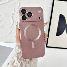 Luxury Magnetic Phone Case Compatible With Samsung Galaxy S24 S25 S22 S23 Ultra Plus S20 S21 FE Note 20 A35 A55 A05 A15, Soft TPU Material - Rose Gold - View 20