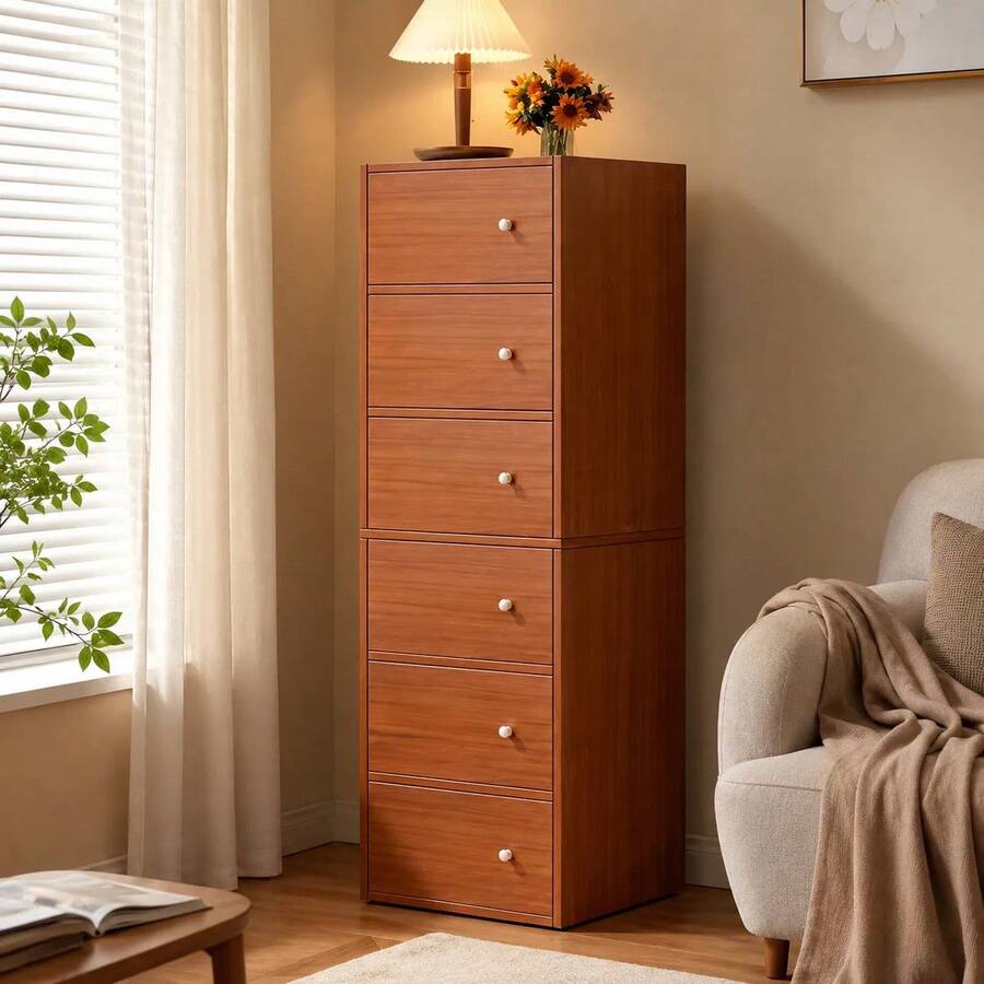 Drawer Storage Cabinet - Brown - View 1