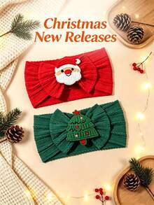 Christmas Multi-Color Baby Headband, Holiday Element Design, Soft And Elastic, Breathable, Perfect For Holiday Parties, Celebrations, Gifts And Photo Shoots - Multicolor - View 5