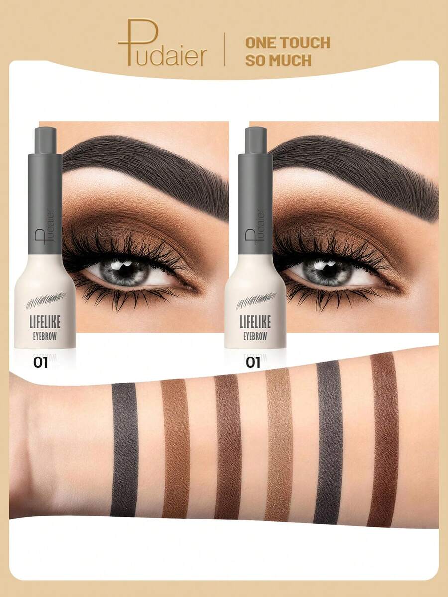 Pudaier 2 Packs Eyebrow Tint Gel - Large Capacity, Precision Applicator For Long-Lasting Color, Natural Brow Shape, Waterproof And Sweatproof, Easy To Use - Must-Have Makeup Tool & Perfect Gift For Women - 01+01 - View 1