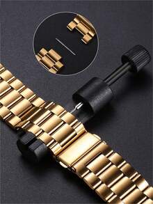 5pcs Watch Band Adjustment Tool Kit, Durable Plastic Material For Easy Disassembly And Replacement Of Steel Watch Bands - Black - View 9