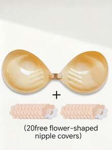 1/2pcs Women's Adhesive Bra (Includes 20 Nipple Covers), Soft And Comfortable, Suitable For Dresses, Evening Gowns, Parties, Dinners, Graduation Ceremonies, Dates, Music Festivals And Other Occasions, All Year Round. - Multicolor - View 18