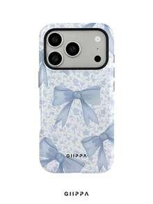 GIIPPA 1pc Grey Background With Bow Pattern Design, Phone 17 Pro Max Phone Case, Compatible With Phone 16 Pro Max, 15 Pro Max, 14 Pro Max, Korean-Style High-End Fashionable And Fun Phone Case, Compatible With 11/12/13/14/15/16 Pro Max Plus, Elegant Design Suitable For Men And Women, Perfect Gift For Girlfriend On Christmas, Valentine's Day, Easter, Wedding Season And Birthday! - Multicolor - View 1