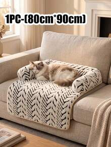 Cat & Dog Sofa Bed, Plush Pet Sofa Bed With Cushion, Indoor Cat & Puppy Non-Slip Furniture Protector - Multicolor - View 12