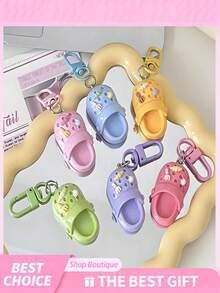 Colorful Mini Clog-Shaped Keychain, Creative Resin Colorful Mini Clog Pendant Key Ring Set, Suitable For Women And Men Bags Backpacks Gifts - Shoe Charm - View 7