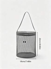 1pc Mesh Breathable Hanging Toiletry Bag, Large Capacity Handheld Bath Storage Bag, Dry & Wet Separation, Vacation Essential, Makeup Bag, School Season, Bathroom Storage, Suitable For Shower, Beach, Swimming And Gym - Multicolor - View 2